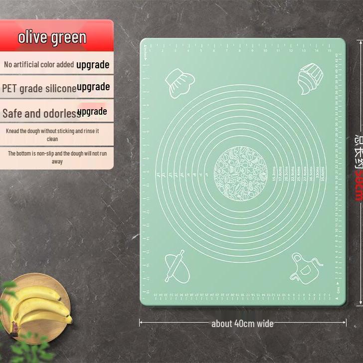 Silná silikonová protiskluzová podložka na hnětení a válení těsta na pečení
