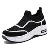 Women's Breathable Mesh Fly-Knit Casual Shoes with Thick, Soft Soles for Comfortable Height Increase