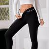 Yousheng Damen Leggings Elastisch Hoher Bund Stickerei Buchstaben Druck Yogahosen Sportlicher Stil Skinny Hosen Herbst Winter Unterhosen