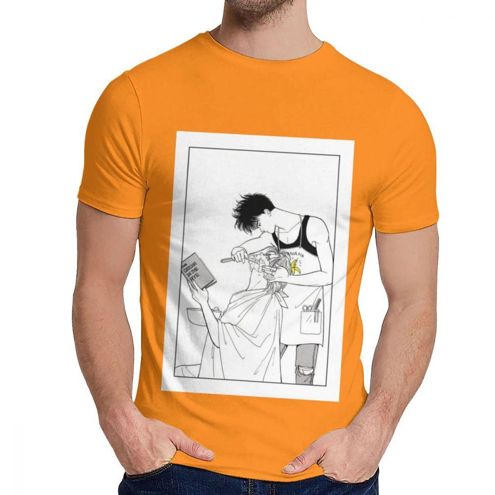 Harajuku Fish Anime Japanese Crime Ash Eiji Manga T Shirt For Man Crazy Organic Cotton