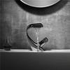 All Copper Black Washbasin Waterfall Faucet Hot And Cold Toilet Basin Faucet Undercounter Basin Single Hole Faucet