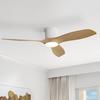 Sofucor Ceiling Fan with Light and Remote Control, White, 132 cm, 3 ABS Blades