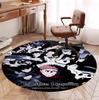 Jujutsu Kaisen Pattern Round Rug, Indoor/Outdoor Mat, for Picnic, Gameroom, Bedroom, Office, Living Room, Home Decor Carpet, Birthday Gift