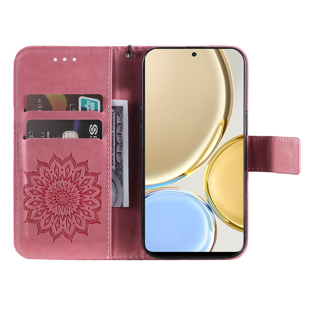 For Honor X30 5G/Honor Magic 4 Lite 5G/Honor X9 4G Leather Wallet Case Sunflower Imprinted Phone Cover