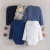 Baby and Toddler Multi-Color Theme Set Cute Printed Triangle Romper Comfortable Versatile Five-Piece Set