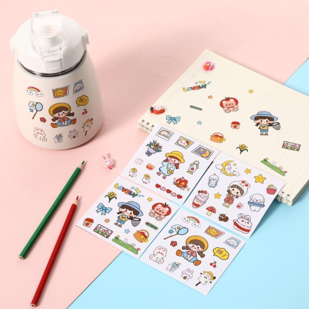Cute Cartoon Patterns Notebook Decoration Waterproof Phone Water Bottle Decor  Children Boys Girls