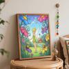 Disney Kit de Pintura de Flor de Fada Tinkerbell Decoração de Parede para Casa Presente Feito à Mão Artesanato de Arte para Quarto Pendurado na Parede Conjunto DIY Pintura por Número