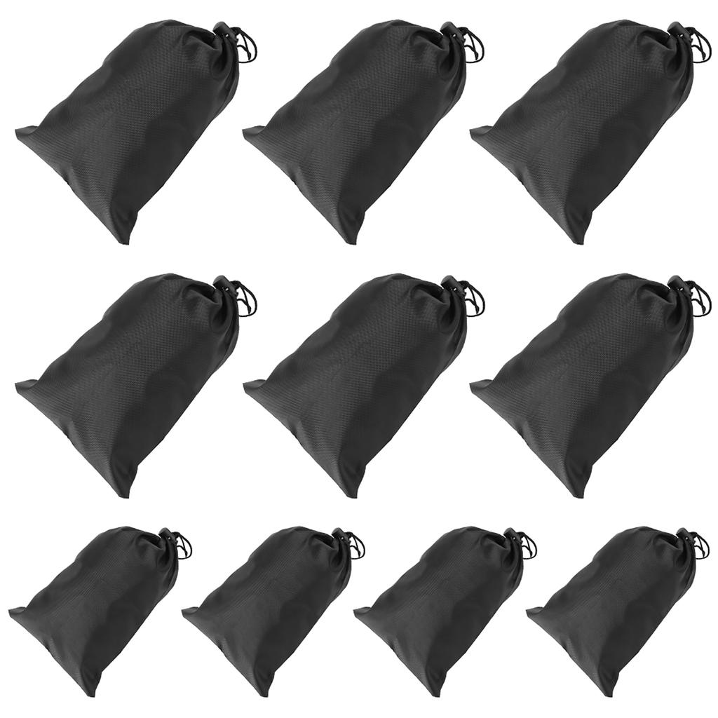 Black Drawstring Carry Bag Polyester Drawstring Pouch Waterproof Skipping Rope Storage Bag