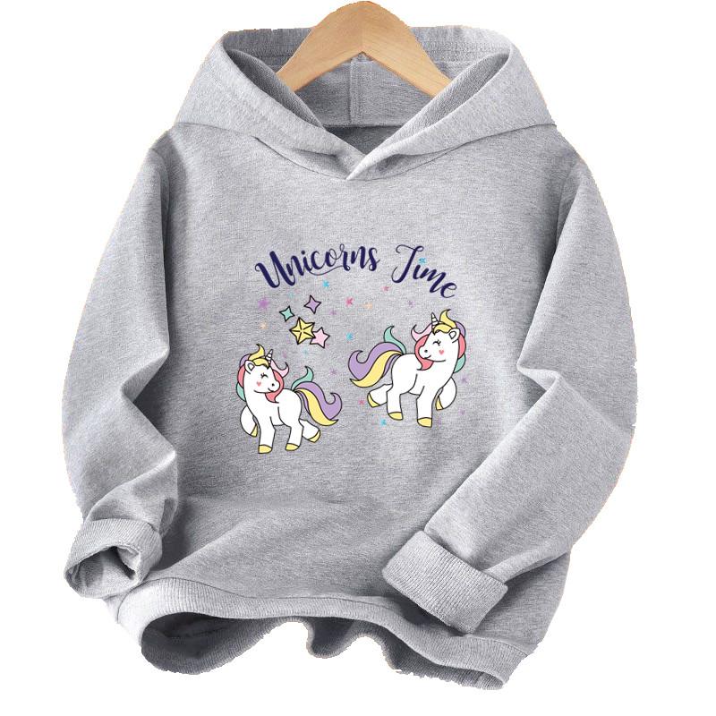Cute Unicorn Clothes Cartoon Hoodie Childrens Clothing Spring Fall Hoody Sweatshirt Girls Fashion Tracksuit