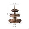 Elegant Wooden Cupcake Holder Round Cake Display Stand Fruit Snack Platter Dessert Server