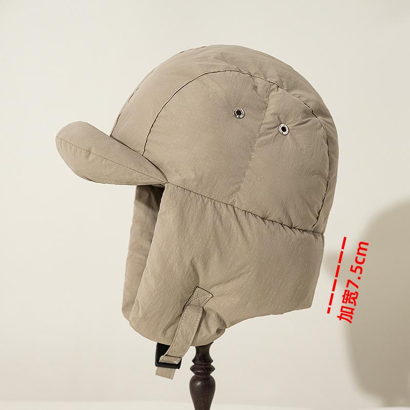 Lightweight and super thick down cotton Lei Feng hat men's warm ear protection hat women's autumn and winter cycling anti-wind and cold helmet liner