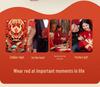 Men's Red Thermal Underwear Set - Cotton Modal Blend for Autumn/Winter