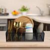 6 Grid Storage Rack Hollow Metal Paper Plate Holder Multifunctional Tableware And Kitchenware Storage Rack For Kitchen Bathroom