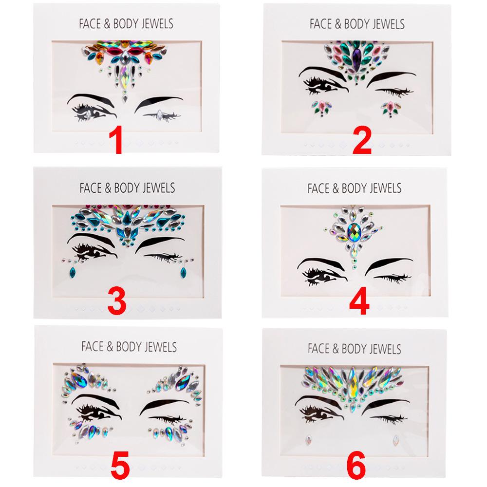 Cat Face Masquerade Rhinestone Stickers & DIY Jewelry Ring for Makeup