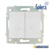 Tlačítkový spínač závěrky 10A 250V Série Europa Solera [E3-42919] Bílý