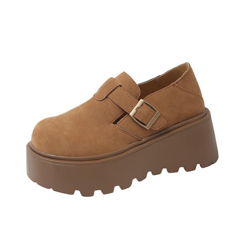 Retro All-inclusive Women's Spring New Thick-soled Muffins, Trendy Matches, One-pedal Loafers, Single Shoes for Women