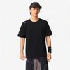 Li-Ning Fashion Versatile Solid Color Round Neck Pullover Short Sleeve T-Shirt Men Tops Black ATSW623-1