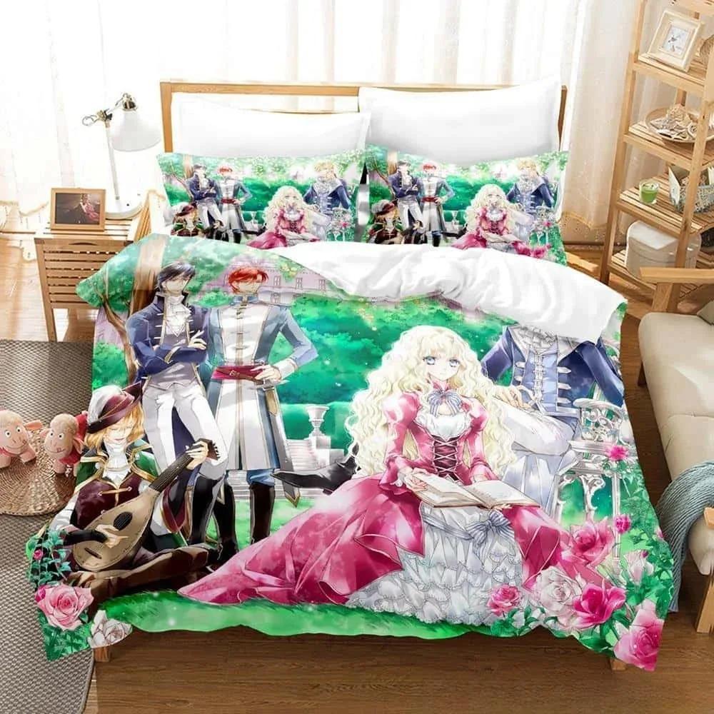 3D Anime Bibliophile Princess Ganzjahres Bettwäscheset Einzelbett Twin Full Queen King Size Bettset Erwachsener Kind Schlafzimmer Bettbezug Sets