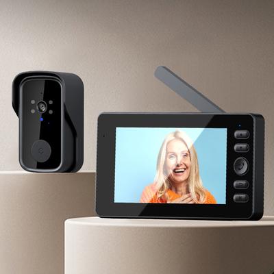 M10s Video Doorbell with Camera 2-Way Audio Wireless Door Bell 4.3inch Screen for Home Office