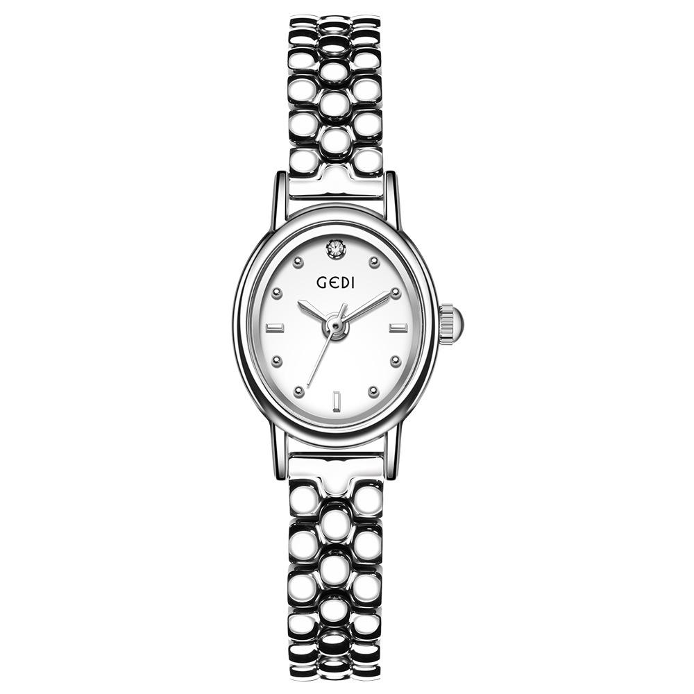 Small And Exquisite Oval Stainless Steel Strap Women S Watch Niche High-Value Commuting Versatile Medieval Watch