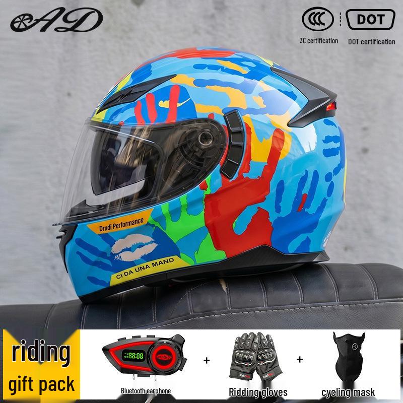 Smart Bluetooth Flip-Up Motorcycle Helmet for All-Season Riding