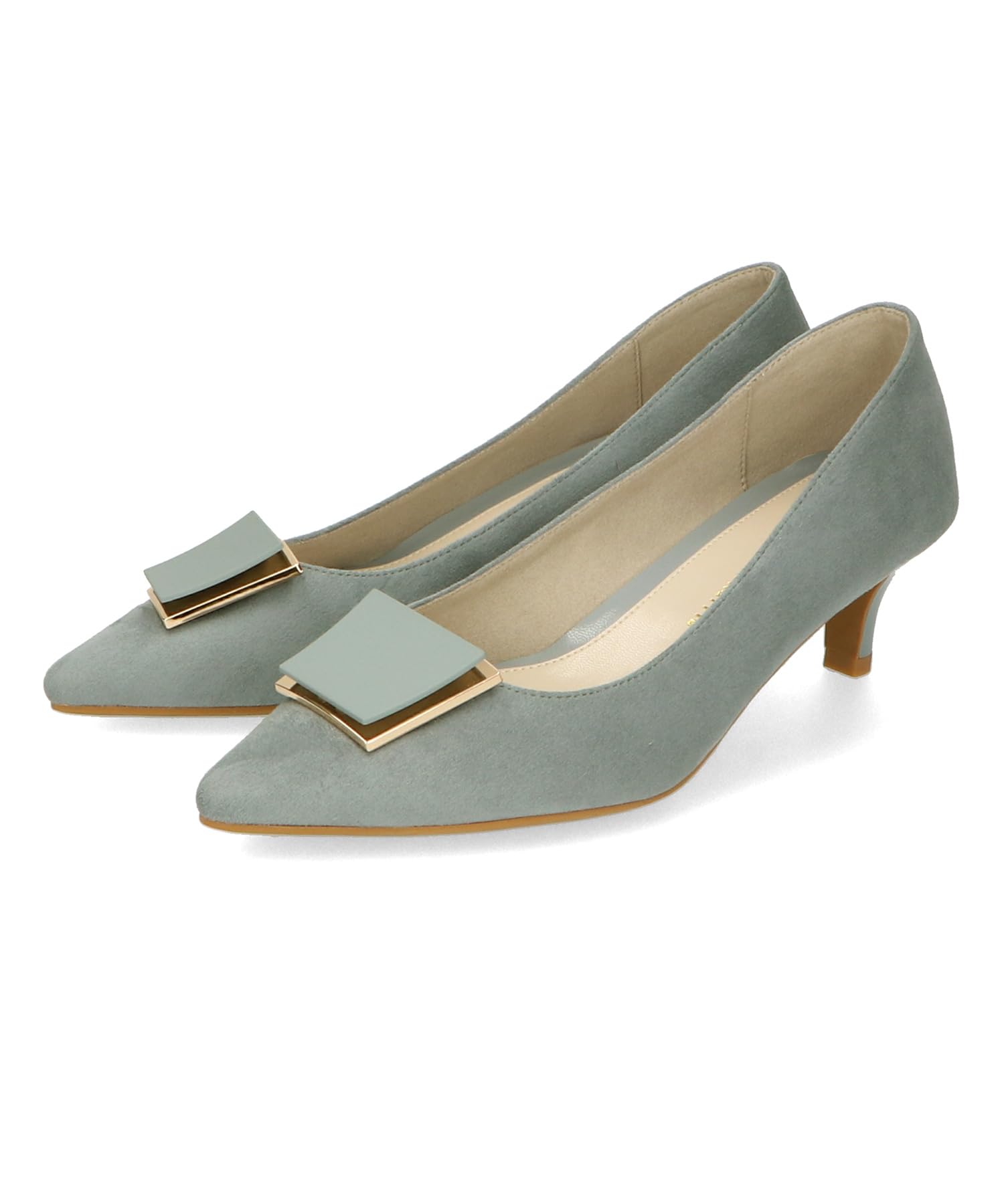 

pointed mid thick toe with 42305 cm [Oriental Traffic] Pumps, toe, heel, cushion, cushion, motif, removable, 2-way, women s, BLUE, 22.5 синий