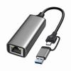 Type-C 2-in-1 USB to RJ45 Gigabit Network Card & 3.0 HUB Docking Station