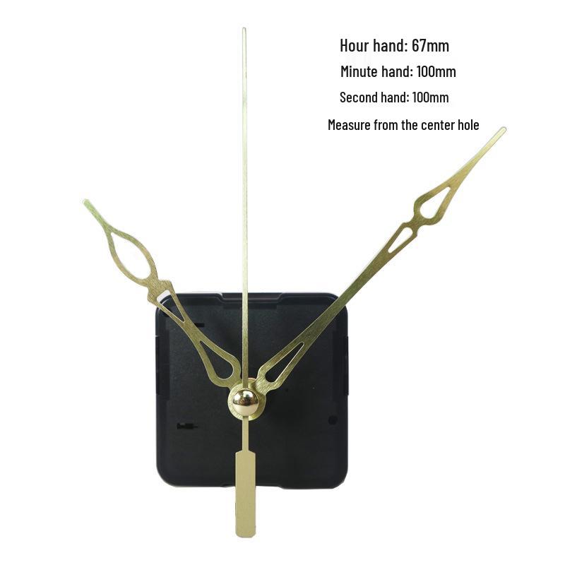 Silent Quartz Clock Movement with Cross-Stitch Metal Hands for Decorative Wall Clocks