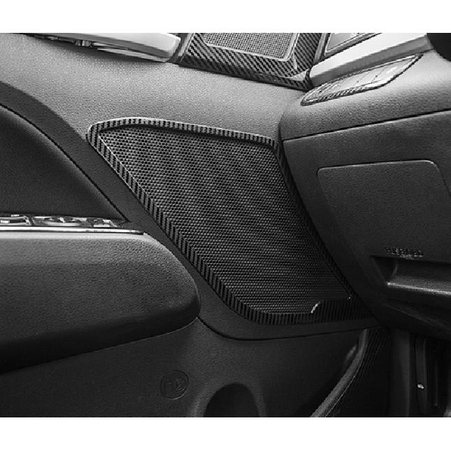 Carbon Fiber Style Door Speaker Decoration Cover Trim For Hyundai Elantra 16-18