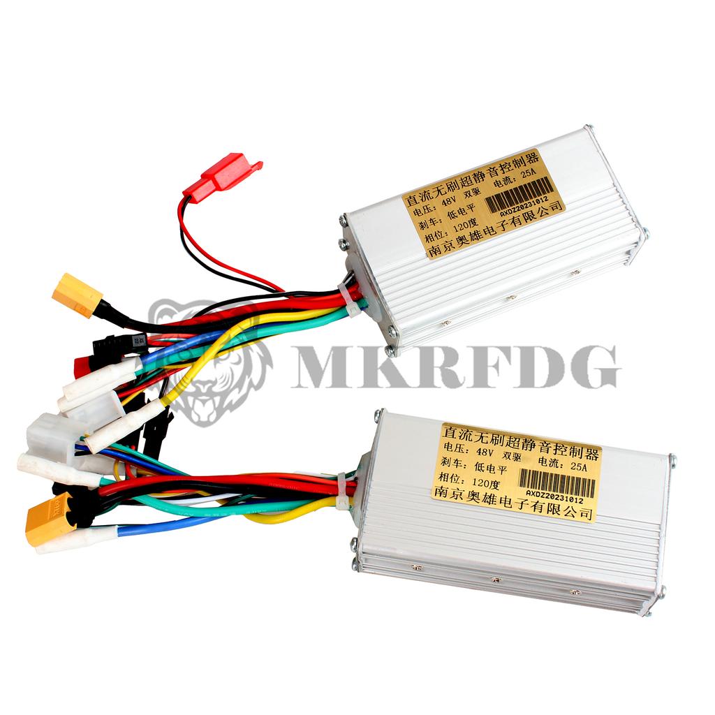 Dual Drive Brushless Motor Controller NJAX HB-02 36V 48V 25A LCD Accelerator Throttle For Electric Scooter With Electric Switch