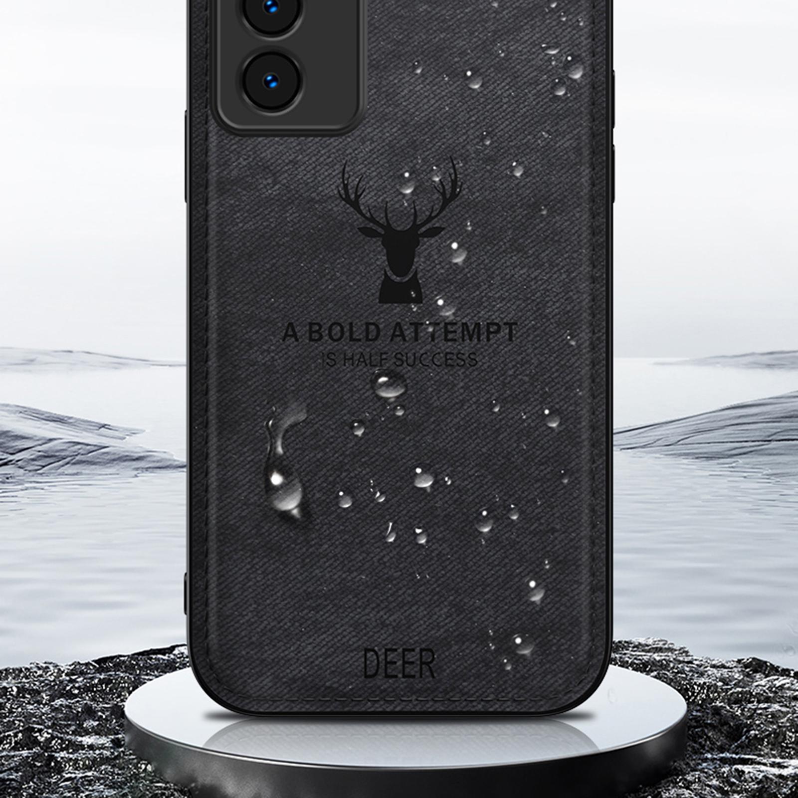 

For Samsung Galaxy A35 5G Phone Case Shockproof Hybrid Protective Cover Deer Pattern Black