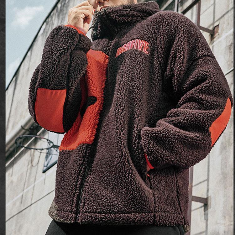 Li Ning Badfive Letter Print Hooded Fleece Jacket Men Jacket AFDT665-3