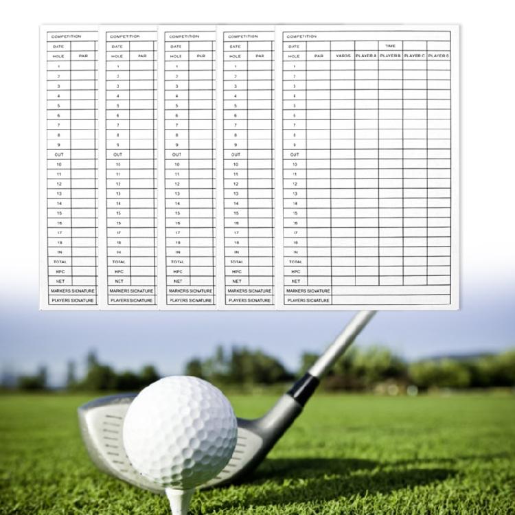 5/10pcs Score Card Coated Paper Recording Cards Portable Golf Competition Scorecards Sports Accessory Easy to Use