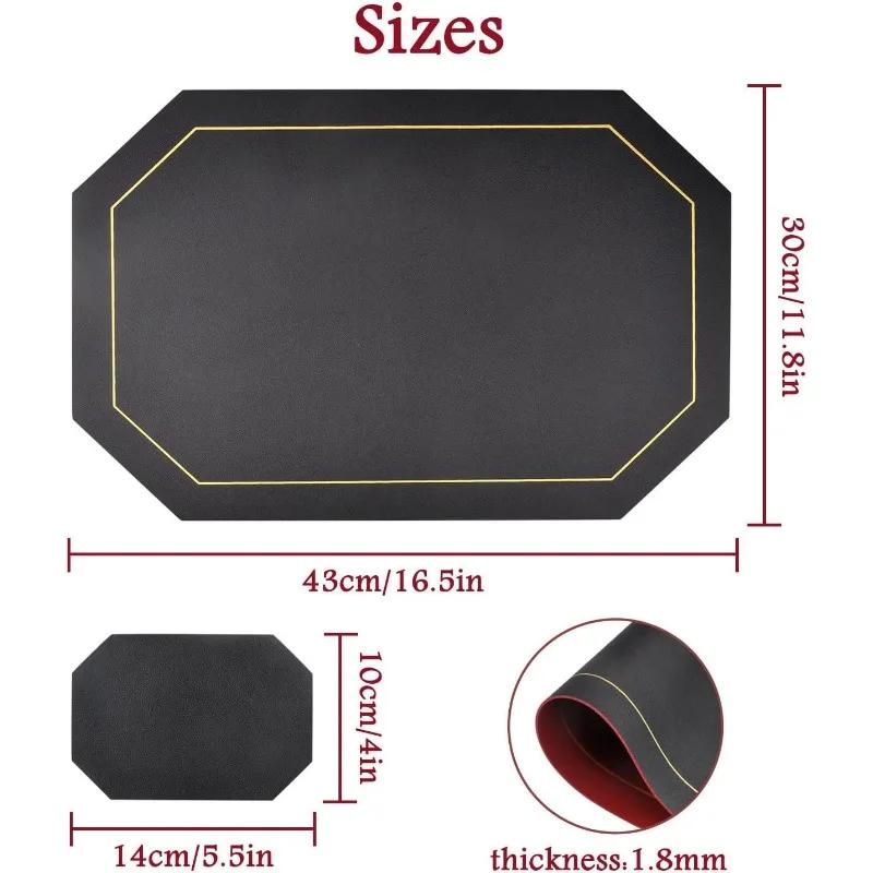 1/4pcs Faux Leather Placemats ,Waterproof,Oil-resistant, Heat-resistant, Anti-scald Dinner Bowl Mat, Kitchen Dining Table  Mats