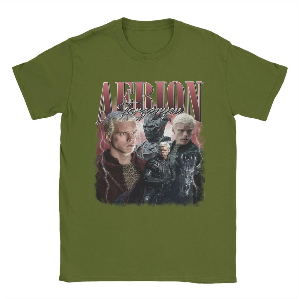 Mens TShirt Aerion Targaryen A Knight Of The Seven Kingdoms Funny Pure Cotton Tee Shirt T Shirts Round Collar Clothes 4XL 5XL