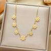 Exquisite 18K Gold-Plated Titanium Steel Necklace - Women's Clavicle Chain Jewelry, Fade-Resistant