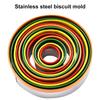 12Pcs Round Cookie Molds Set Stainless Steeel Sugar Biscuit Pastry Rings Cake Baking Moulds DIY Cookie Making Mold