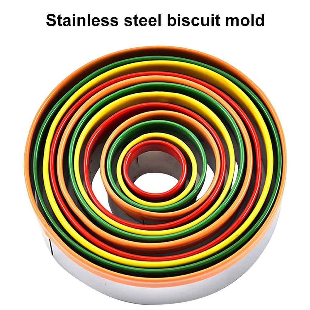 12Pcs Round Cookie Molds Set Stainless Steeel Sugar Biscuit Pastry Rings Cake Baking Moulds DIY Cookie Making Mold