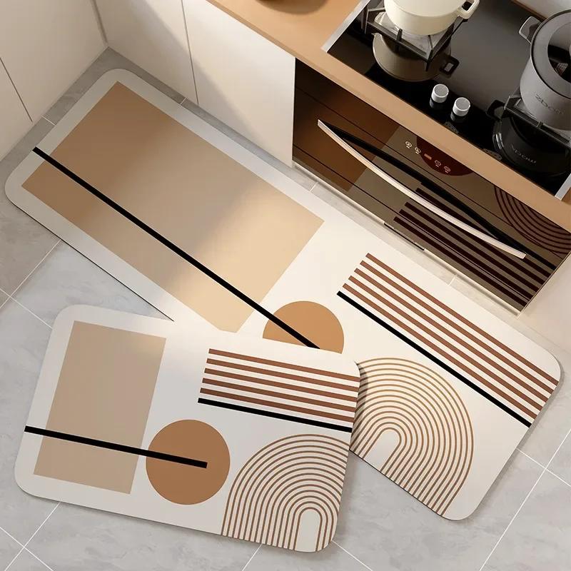 

Кухонный коврик ПВХ кожа Водонепроницаемый ковер Нескользящий Маслостойкий Коврики для ног Длинные ковры Японский ковер для домашнего декора 50x80cm