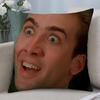 Actor Nicolas Cage Cushion Cover Cushion Covers Natural Linen Breathable Sofa Bedroom Decor Pillowcase