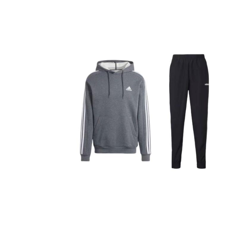 

Adidas Повседневный спортивный костюм с капюшоном в полоску, с длинным рукавом и средней талией, унисекс-костюм DZ8488+IJ6475 S