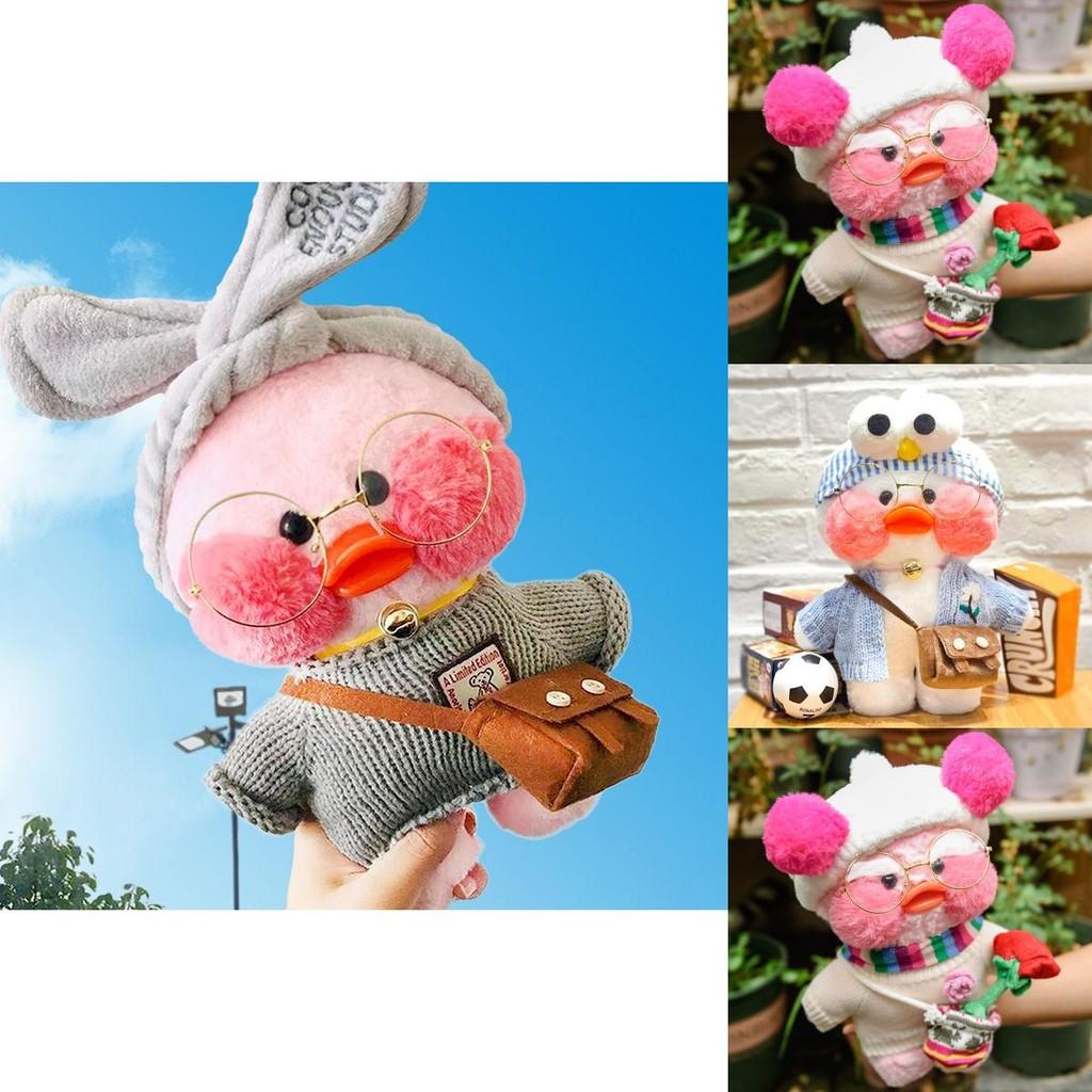 Entzückendes 30cm Lalafanfan Cafe Mimi Gelbes Enten Kostüm Plüschtier für Heimdekoration
