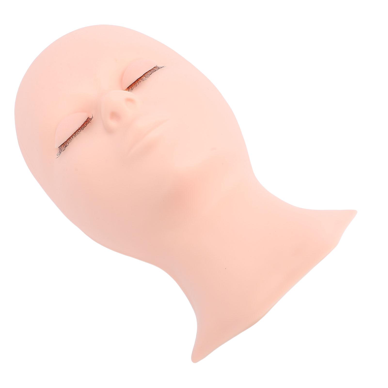 

Lash Mannequin Head Silicone Replacement Eyelid Eyelash Practice Model Head Single Fold Eyelid
