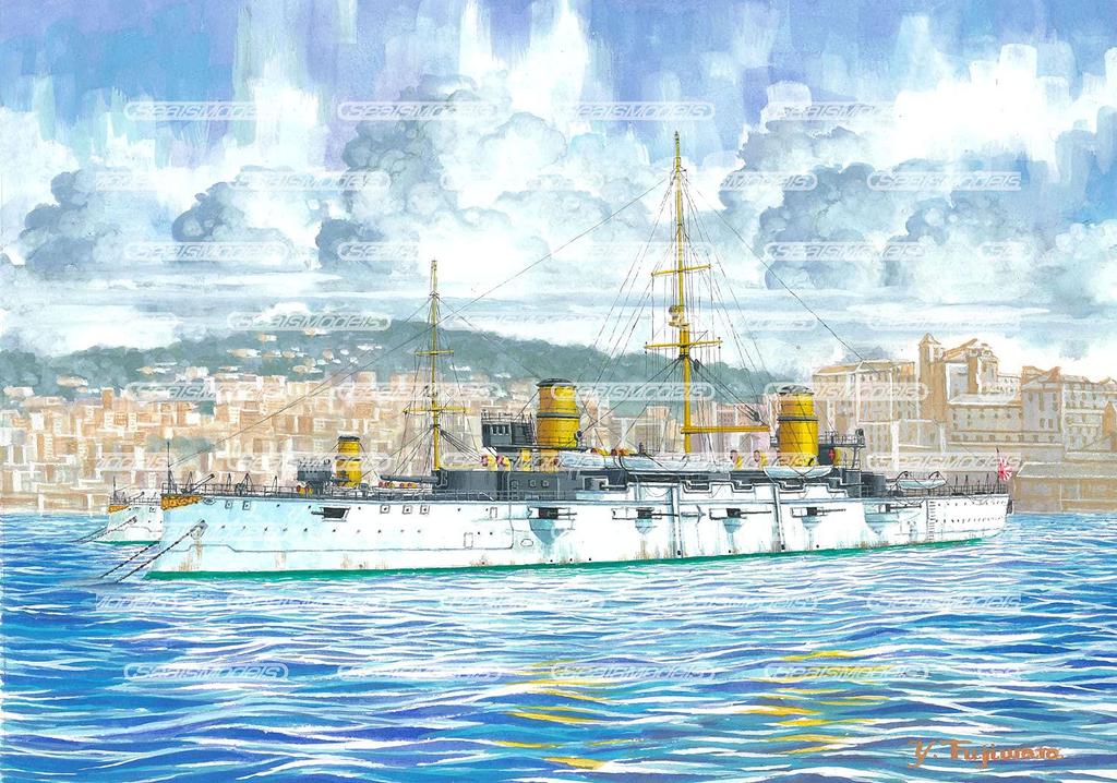 Foresight SEALs Models Japanese Navy 1st Class Cruiser Nisshin Plastic Model Assembly Kit SMP015 1/700