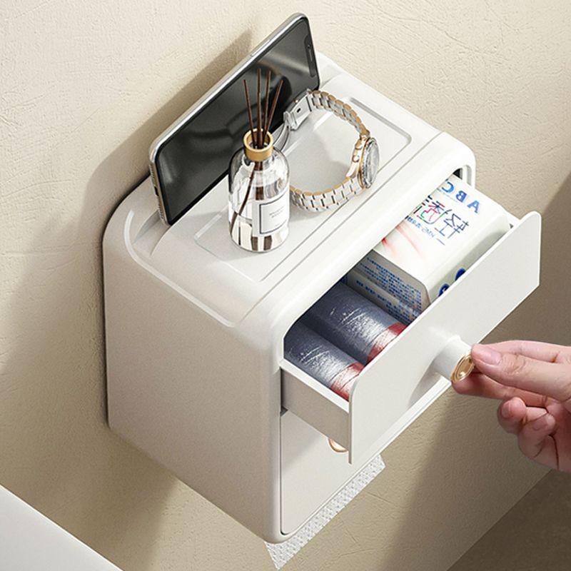 Wall-Mounted Waterproof Bathroom Tissue Box - Punch-Free Toilet Paper Storage Rack