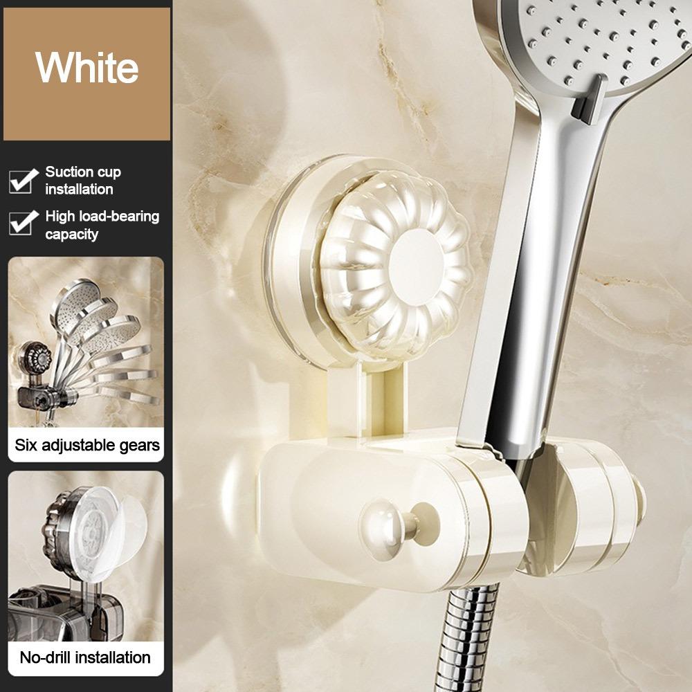 

New Adjustable Shower Head Holder Suction Cup Wall Mounted Showerhead Bracket Handheld Sprayer Support Bathroom Accessories білий