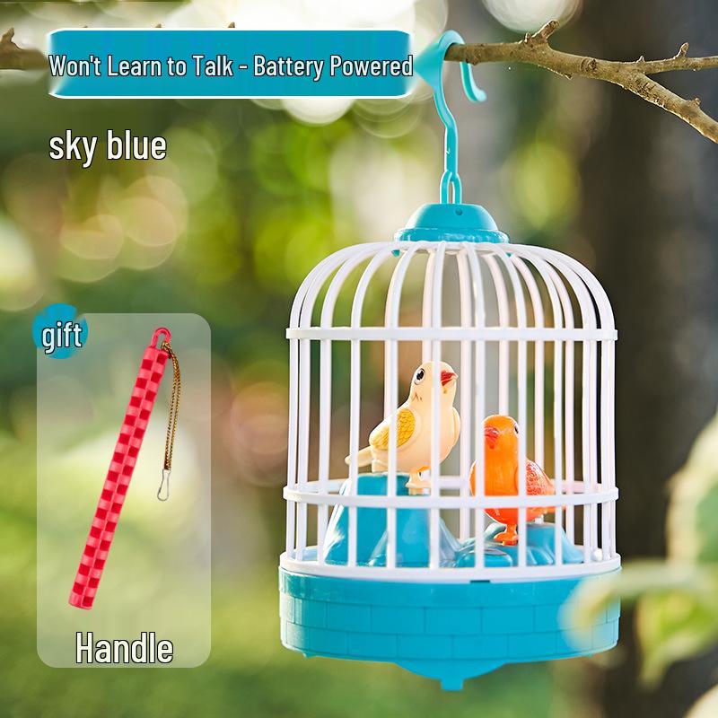 Voice-Controlled Talking Bird Toy with Simulated Birdcage, Repeats & Aids Speech for Kids Aged 1-3