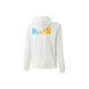 Puma Jaqueta Moletom Ajustada com Estampa de Logo Masculina Roupa Exterior Branca 678013-02