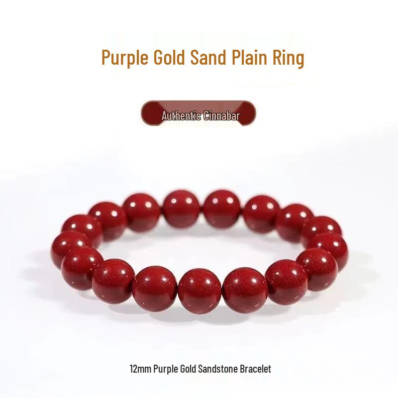 Low Cinnabar Bracelet: Zodiac Purple Gold Sand Band for Couples, Unisex Jewelry Gift
