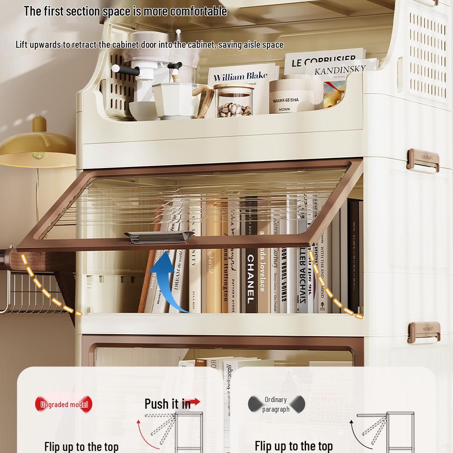 Folding Storage Cabinet for Kids - Wardrobe, Clothes Organizer, Toy & Snack Shelf